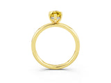 Yellow gold Marquise Cut Yellow Sapphire Solitaire Ring with Thin Band and Four-Prong Setting_39