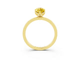 Yellow gold Marquise Cut Yellow Sapphire Solitaire Ring with Thin Band and Prong Setting_15