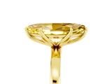 Yellow gold Marquise Cut Yellow Sapphire Solitaire Ring with Thin Band and Prong Setting_17