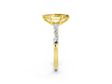 Yellow gold Marquise Cut Yellow Sapphire Solitaire with Side Baguettes and Channel Set Band_26