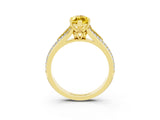 Yellow gold Marquise Cut Yellow Sapphire Split Shank Engagement Ring with Pavé Band_27