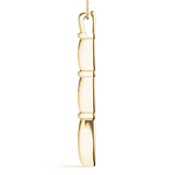 Yellow gold Marquise Diamond Bar Pendant with Bezel Setting 2