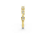 Yellow gold Marquise Diamond Bezel Set Eternity Band_43