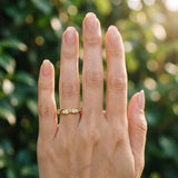 Yellow gold Marquise Diamond Bezel Set Eternity Band_63
