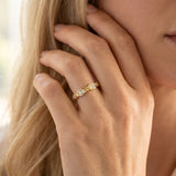 Yellow gold Marquise Diamond Bezel Set Eternity Band_65