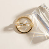 Yellow gold Marquise Diamond Bezel Set Eternity Band_66