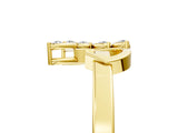 Yellow gold Marquise Diamond Cluster Bypass Ring with Prong Setting_82