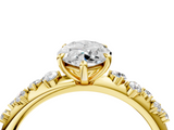 Yellow gold Marquise Diamond Cluster Prong-Set Solitaire Ring_82