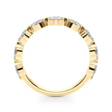 14K Yellow Gold Marquise Diamond Eternity Band with Bezel Setting