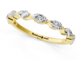 Yellow gold Marquise Diamond Eternity Band with Bezel Setting_26