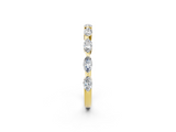 Yellow gold Marquise Diamond Eternity Band with Bezel Setting_27