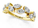 Yellow gold Marquise Diamond Eternity Band with Shared Prong Setting_5