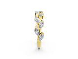 Yellow gold Marquise Diamond Eternity Band with Shared Prong Setting_6
