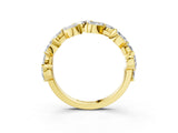 Yellow gold Marquise Diamond Eternity Band with Shared Prong Setting_7