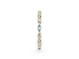 Yellow gold Marquise Diamond Eternity Band with U-Prong Setting_79