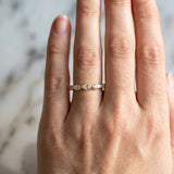 10K Yellow Gold Marquise Diamond Half Eternity Band with Prong Setting