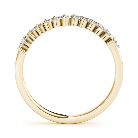 Yellow gold Marquise Diamond Half-Eternity Band with Shared Prong Setting 2