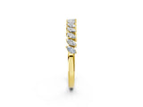 Yellow gold Marquise Diamond Half-Eternity Band with Shared Prong Setting_14