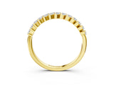 Yellow gold Marquise Diamond Half-Eternity Band with Shared Prong Setting_15