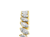 Yellow gold Marquise Diamond Half-Eternity Band with Shared Prong Setting_17