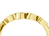 Yellow gold Marquise Diamond Leaf Eternity Band with Bezel Setting_8