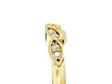 Yellow gold Marquise Diamond Leaf Eternity Band with Bezel Setting_9