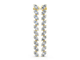 Yellow gold Marquise Diamond Linear Dangle Earrings_4