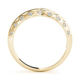 Yellow gold Marquise Diamond Openwork Bangle with Pave Setting 2