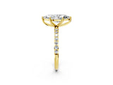 Yellow gold Marquise Diamond Pavé Band with Six-Prong Setting_61