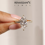 Yellow gold Marquise Diamond Pavé Band with Six-Prong Setting_71
