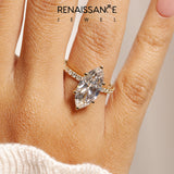 Yellow gold Marquise Diamond Pavé Band with Six-Prong Setting_72