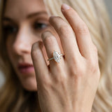 Yellow gold Marquise Diamond Pavé Band with Six-Prong Setting_81