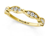 Yellow gold Marquise Diamond Pavé Eternity Band with Bezel Setting_5