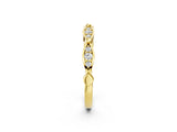Yellow gold Marquise Diamond Pavé Eternity Band with Bezel Setting_6
