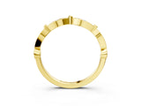 Yellow gold Marquise Diamond Pavé Eternity Band with Bezel Setting_7