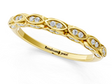 Yellow gold Marquise Diamond Pave Eternity Band with Bezel Setting_24