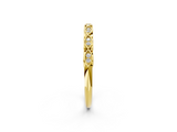 Yellow gold Marquise Diamond Pave Eternity Band with Bezel Setting_25