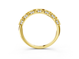 Yellow gold Marquise Diamond Pave Eternity Band with Bezel Setting_26