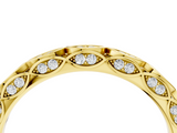 Yellow gold Marquise Diamond Pave Eternity Band with Bezel Setting_27