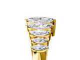 Yellow gold Marquise Diamond Prong Set Curved Band_26