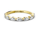 Yellow gold Marquise Diamond Prong Set Half-Eternity Band_145