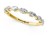 Yellow gold Marquise Diamond Prong Set Half-Eternity Band_146