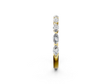 Yellow gold Marquise Diamond Prong Set Half-Eternity Band_147