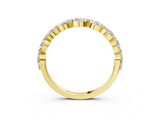 Yellow gold Marquise Diamond Prong Set Half-Eternity Band_148