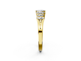 18K Yellow Gold Marquise Diamond Prong-Set Half-Eternity Band