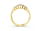18K Yellow Gold Marquise Diamond Prong-Set Half-Eternity Band