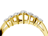 18K Yellow Gold Marquise Diamond Prong-Set Half-Eternity Band