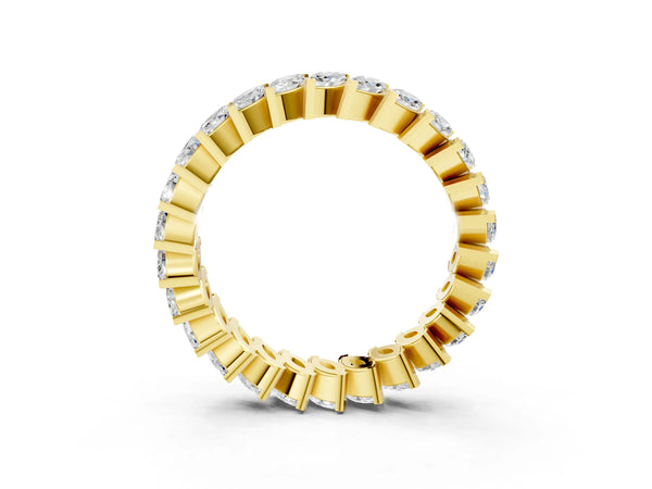 Yellow gold Marquise Diamond Shared Prong Full Eternity Band