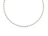 Yellow gold Marquise Diamond Tennis Necklace_4