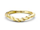 Yellow gold Marquise Diamond Twist Eternity Band with Bezel Setting_2